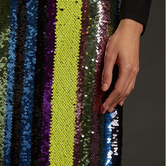 Anthropologie Rdalamal Sequin Midi Skirt Size Small - Picture 3 of 11